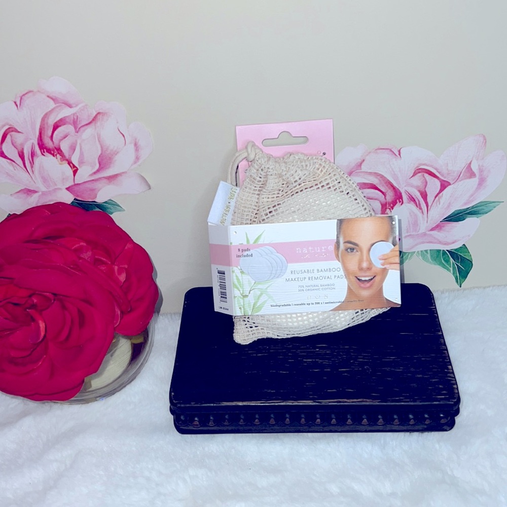 Luxe + Willow Nature Reusable Bamboo Makeup Removal Pads. Qt.8   NWT
